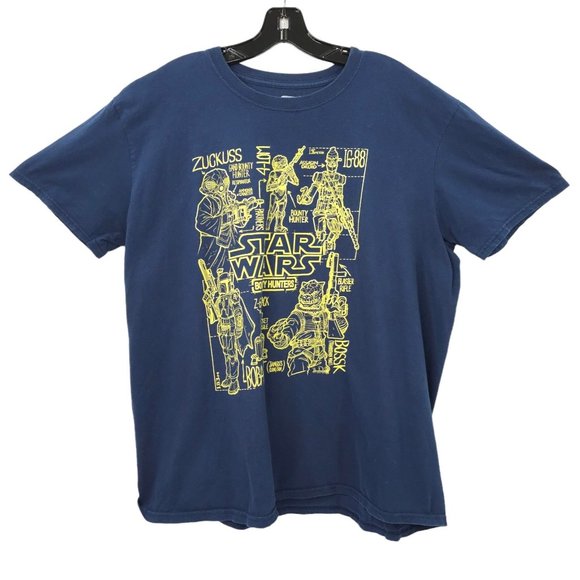 Funko Star Wars Bounty Smugglers Hunters Tee T Shirt Mens Size XL Crewneck Blue - Picture 1 of 15